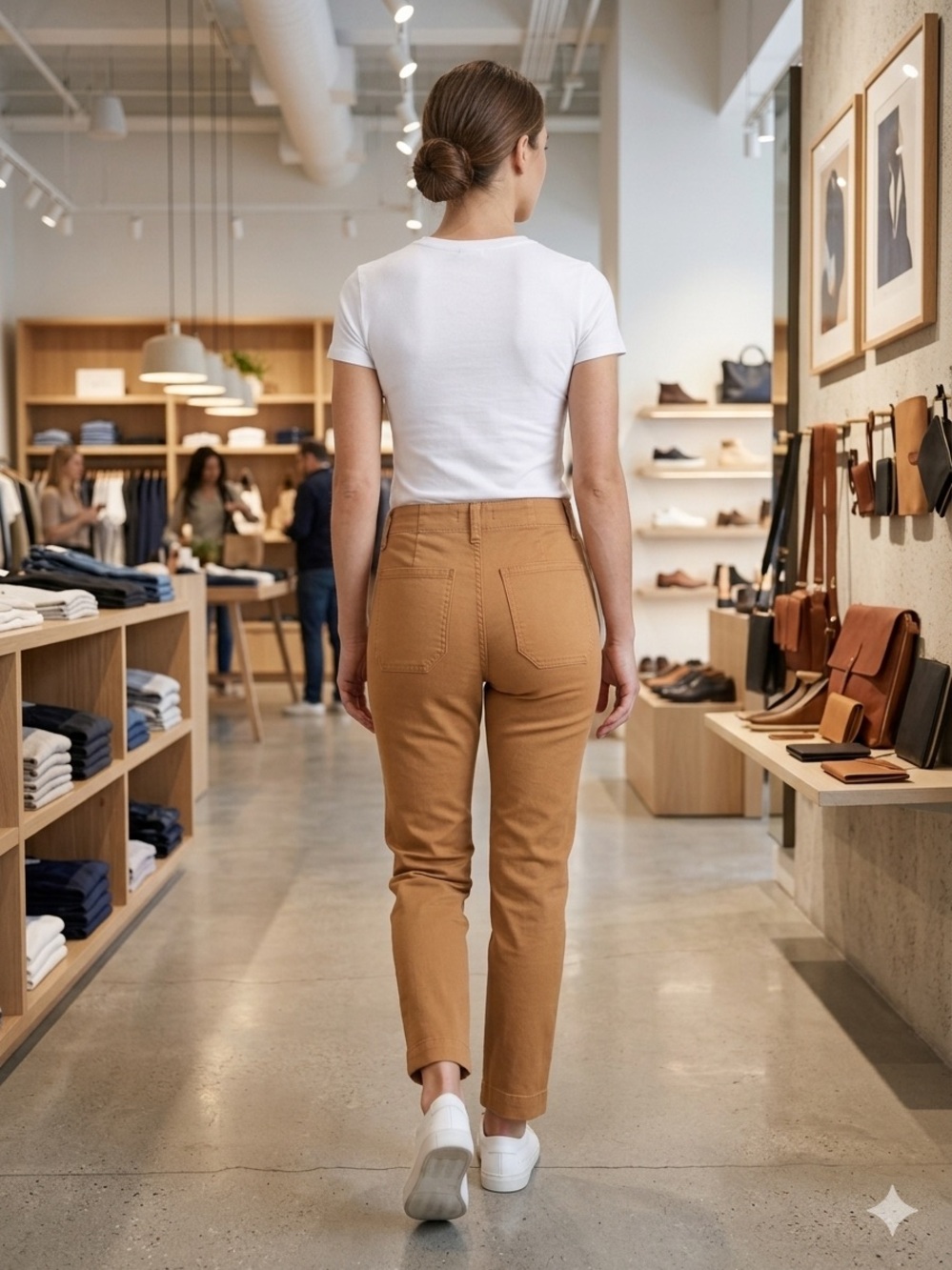 NWT Studio Blue Straight-Leg Jeans in Indian Tan 25 - Picture 2 of 6